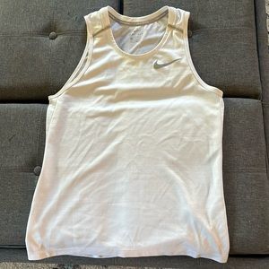 Nike men’s running dri-fit thin white size Small.